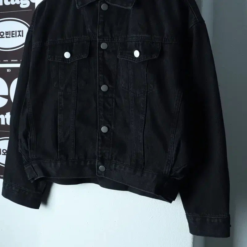 [BUNJANG] LFeta Zip-up Windbreaker Denim Trucker Jacket / W(F) 르피타 집업 바람막이 점퍼자켓 데님 흑청 트러커-H39017