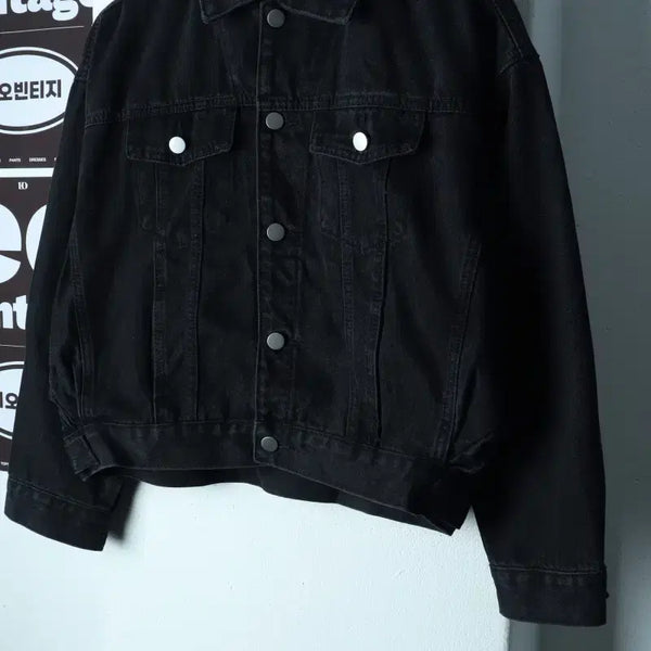 [BUNJANG] LFeta Zip-up Windbreaker Denim Trucker Jacket / W(F) 르피타 집업 바람막이 점퍼자켓 데님 흑청 트러커-H39017