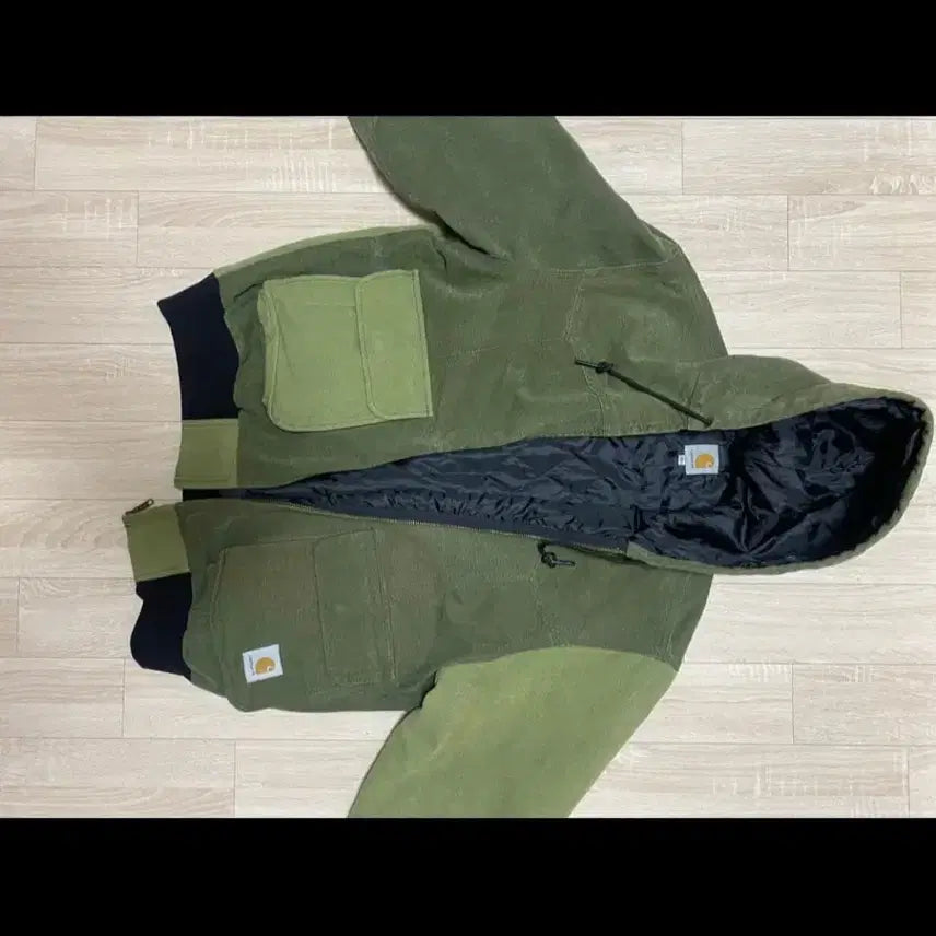 [BUNJANG] Carhartt Hooded Work Jacket Olive Green / 칼하트 후드 워크 자켓 올리브 그린