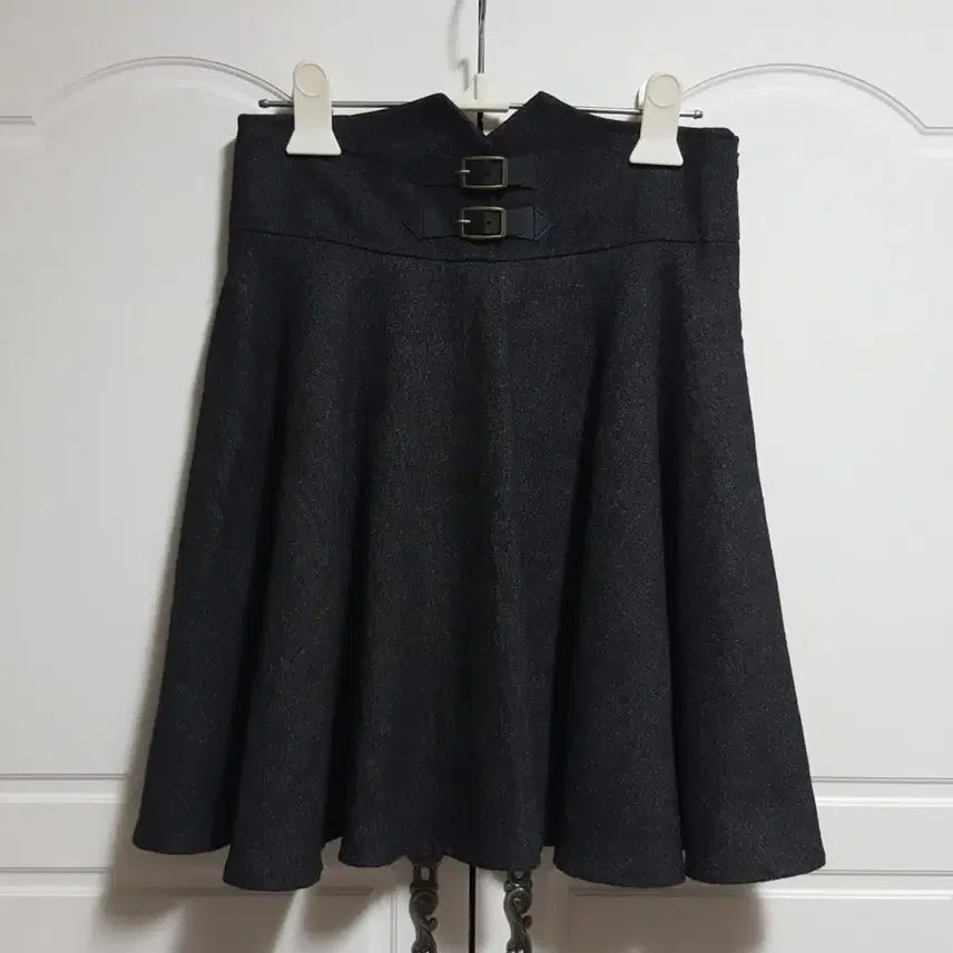 [BUNJANG] Flare Skirt - Dark Grey / 플레어 스커트 S