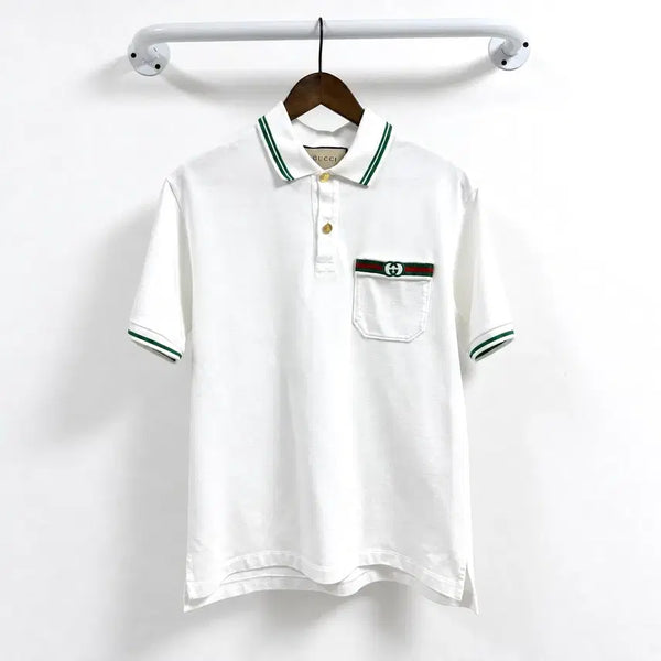[BUNJANG] Gucci Web Interlocking G Polo Shirt Size S / 구찌 웹 인터로킹 G 카라티 S