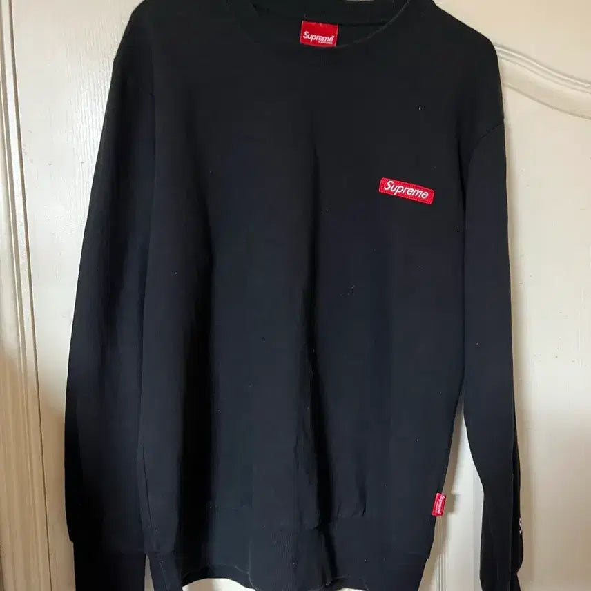 [BUNJANG] Supreme Black Sweatshirt / 슈프림 블랙 맨투맨