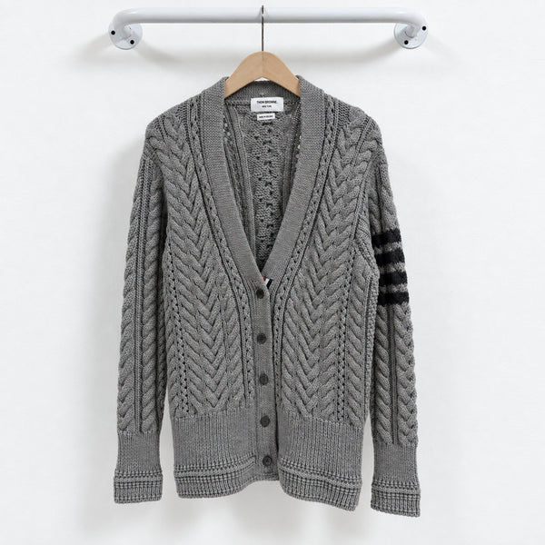 [BUNJANG] Thom Browne Aran Cable Wool Cardigan 42 / 톰브라운 아란 케이블 울 가디건 42
