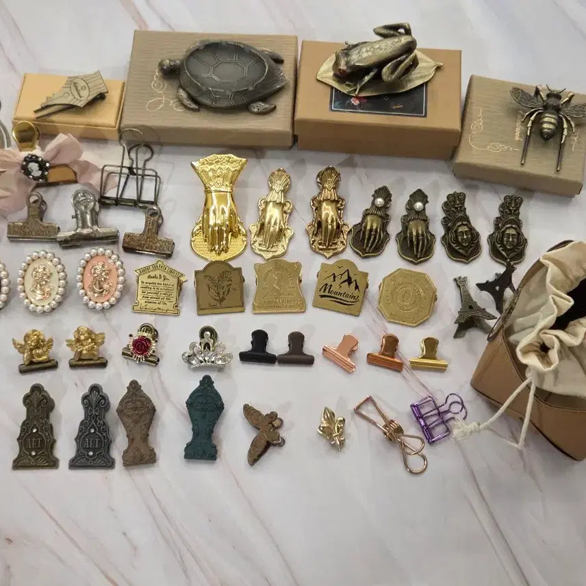[BUNJANG] Vintage Book Clips and Holders Bundle Set / 빈티지 다꾸용, 촬영용 북클립, 북홀더 일괄판매