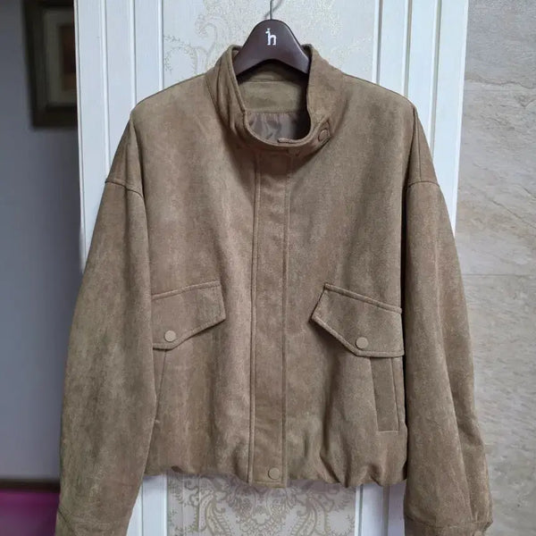 [BUNJANG] Suede Jumper Brown / 0914) 스웨이드 점퍼 브라운