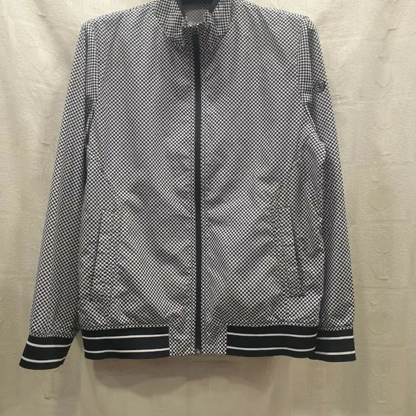 [BUNJANG] Elle Golf Men's Check Pattern Windbreaker Jacket Size 100 / 엘르골프 남성 체크 패턴 바람막이 자켓 100