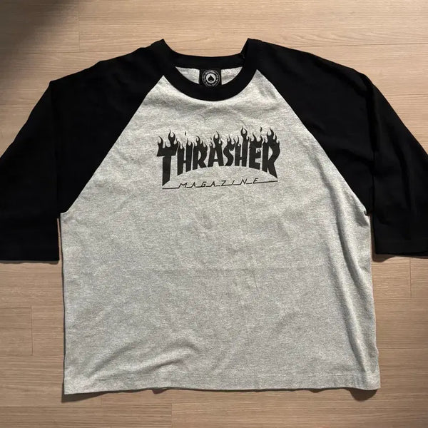 [BUNJANG] Thrasher Flame Long Sleeve T-Shirt / 트레셔 플레임 티