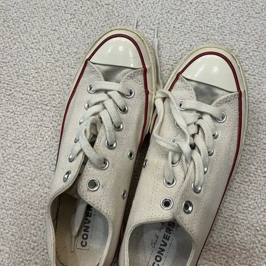 [BUNJANG] Converse Chuck Taylor All Star Low Top Ivory/Pink Bundle Set / 컨버스 척테일러 로우 245 (아이보리/핑크)일괄