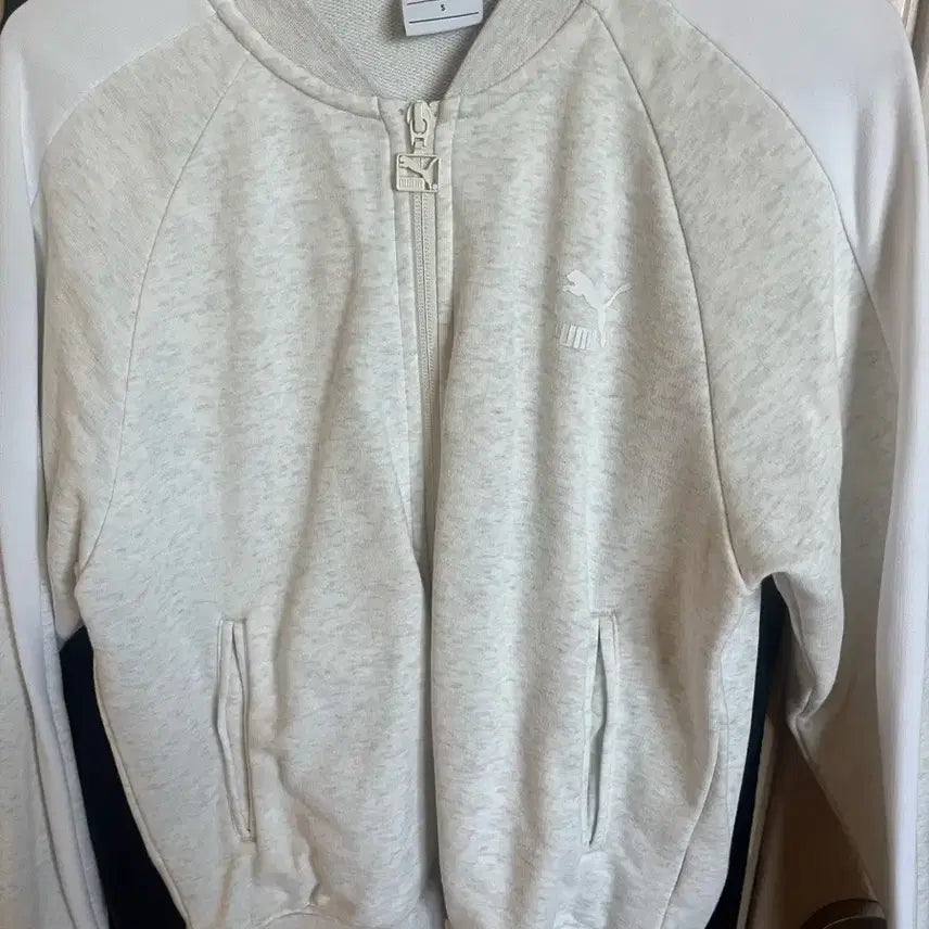 [BUNJANG] Puma Zip-Up Training Top Beige S / 푸마 집업 트레이닝 상의 베이지 S