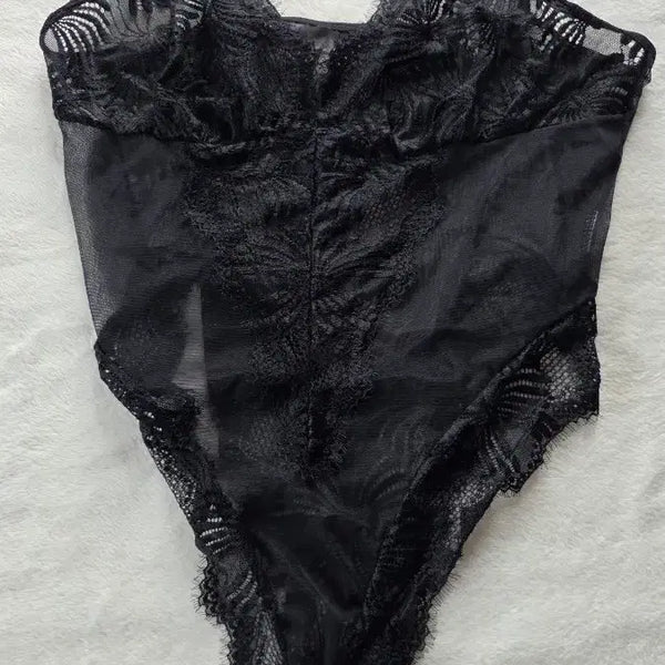 [BUNJANG] Black Lace Bodysuit Size 95 / 블랙 레이스 바디슈트 95