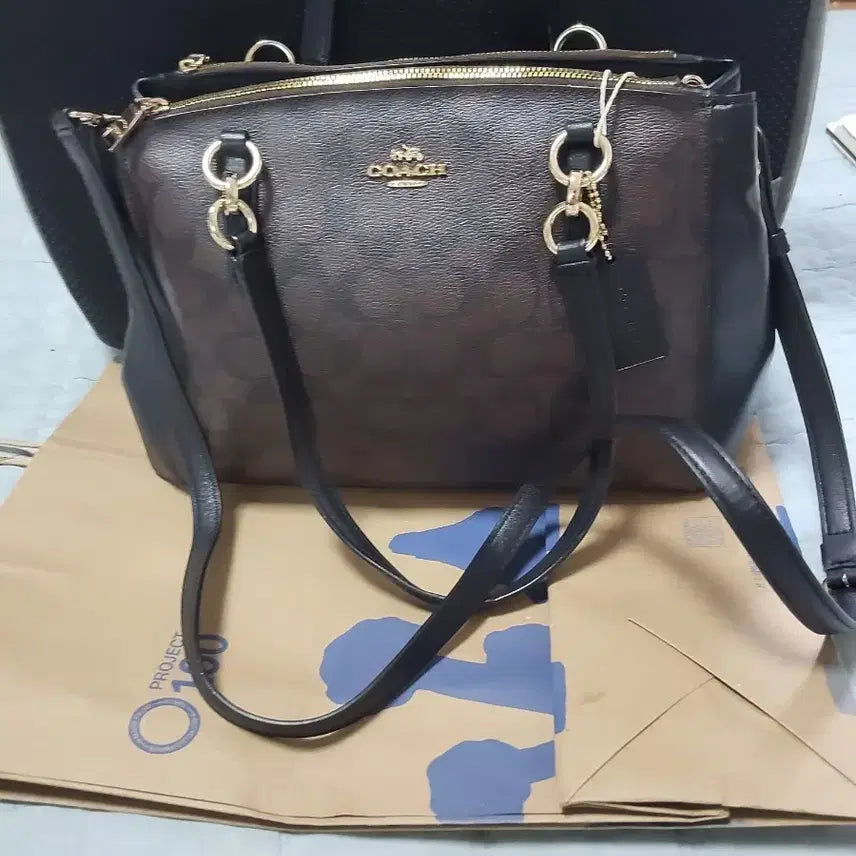 [BUNJANG] Coach Tote Bag Brown Leather / 코치 토트백 브라운