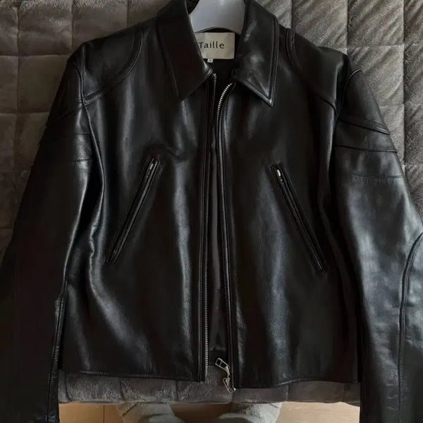 [BUNJANG] Tylo Leather Biker Jacket Black Size 2 / 타일레 레더 바이커 자켓 블랙 2사이즈