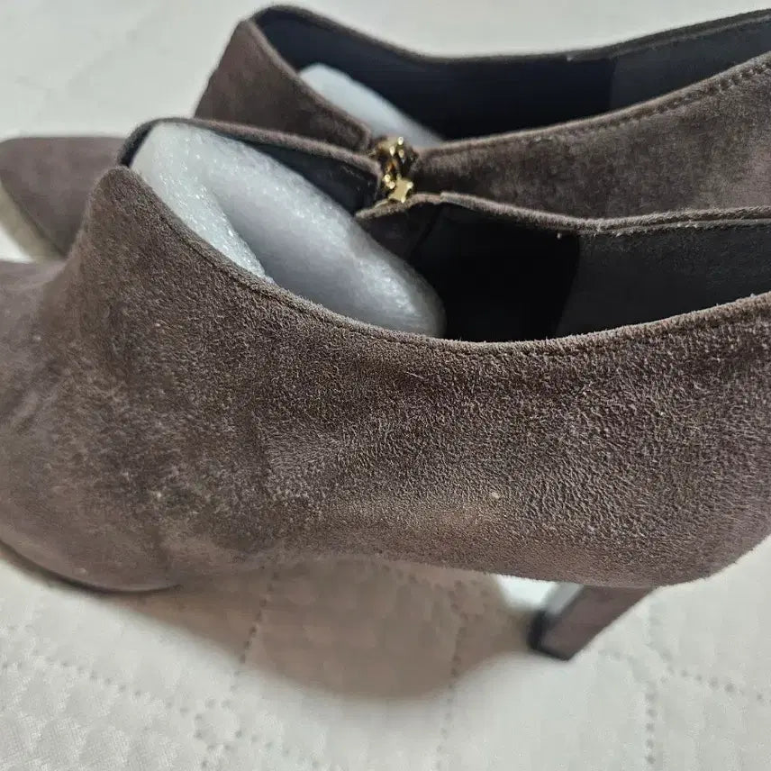 [BUNJANG] Suede Ankle Boots Brown Booties / 스웨이드 앵클 부츠 브라운 부티