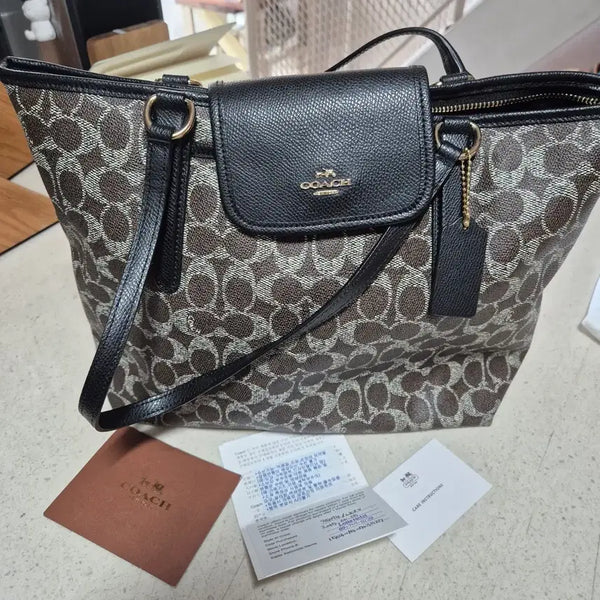 [BUNJANG] Coach Signature Pattern Shoulder Bag / 코치