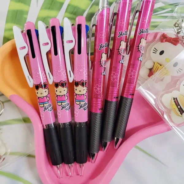 [BUNJANG] Hello Kitty "Tanning Kitty" Gel Pen & Mechanical Pencil Set / 태닝키티 하트썬그리 제트스트림, 펜텔 에너겔 샤프 세트