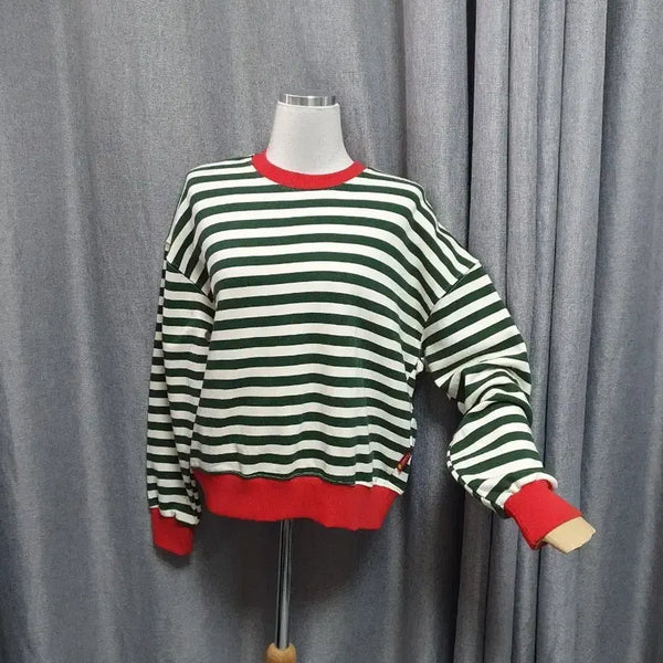 [BUNJANG] Kitsch Stripe Sweatshirt / 키치 스트라이프 맨투맨