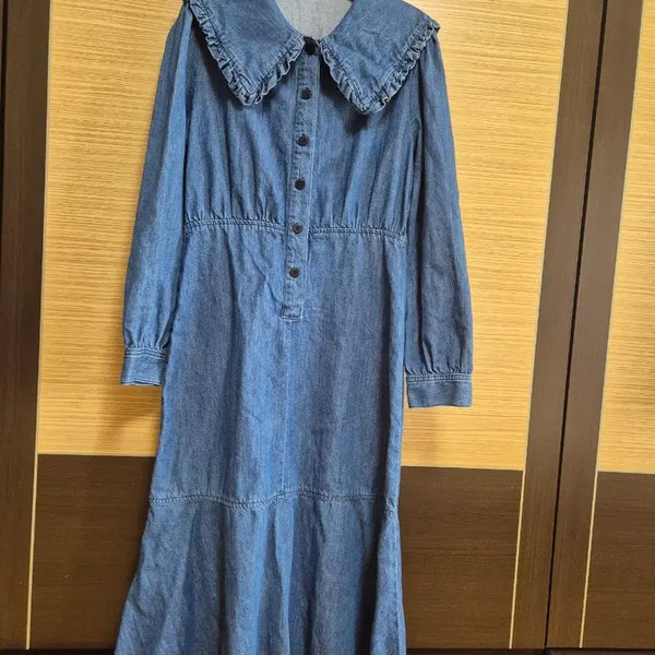 [BUNJANG] G-cut Denim Long Dress (Size 55) / 지컷 데님 롱원핏(55)