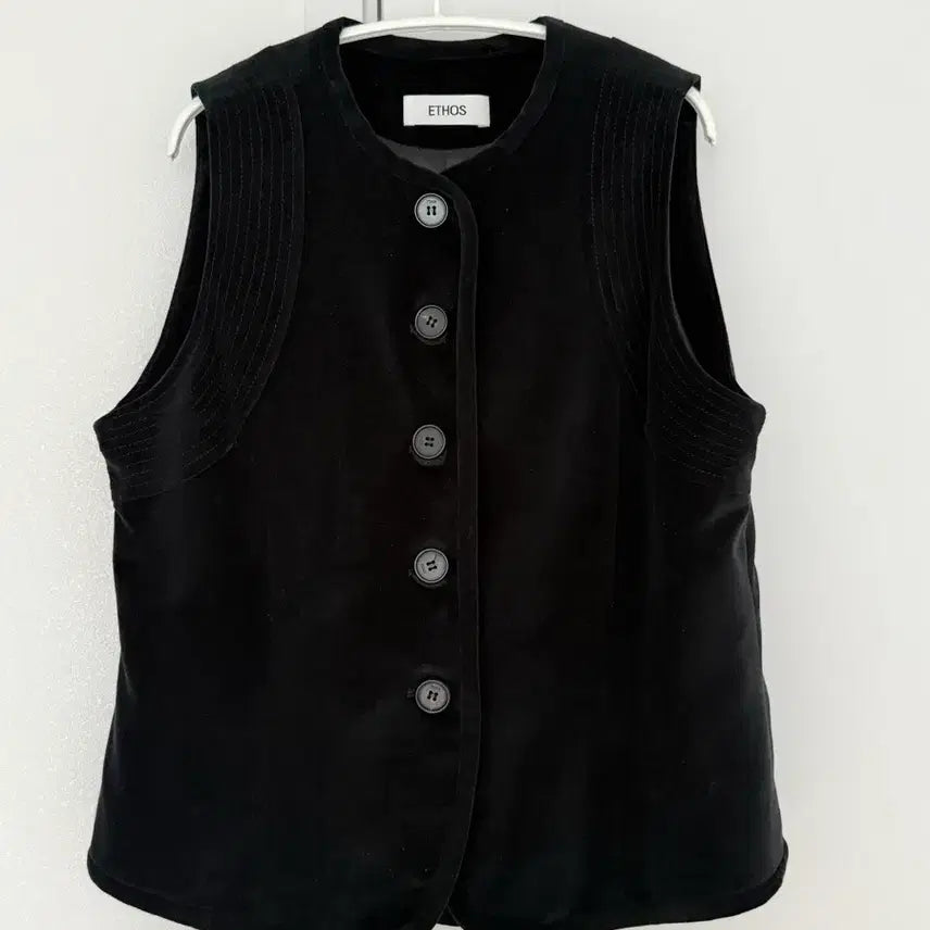 [BUNJANG] ETHOS Velvet Stitch Vest / ETHOS VELVET STITCH VEST