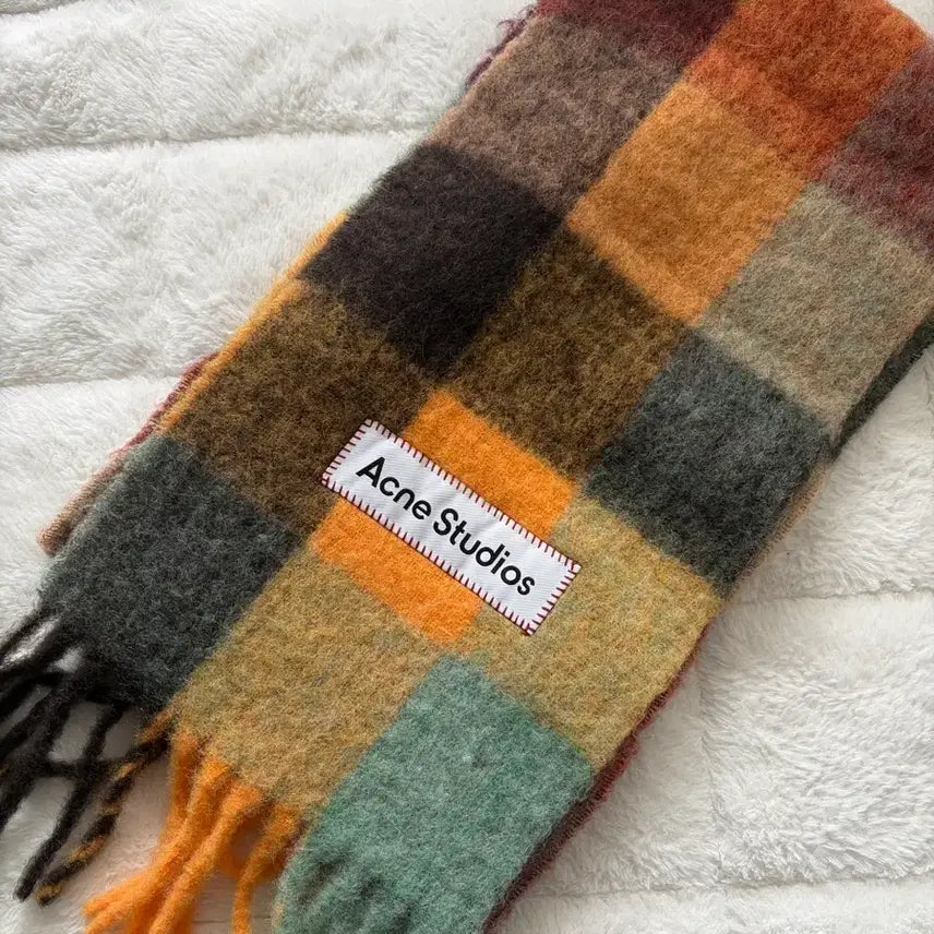 [BUNJANG] Acne Studios Mohair Check Scarf / 아크네 스튜디오 모헤어 체크 머플러 새상품