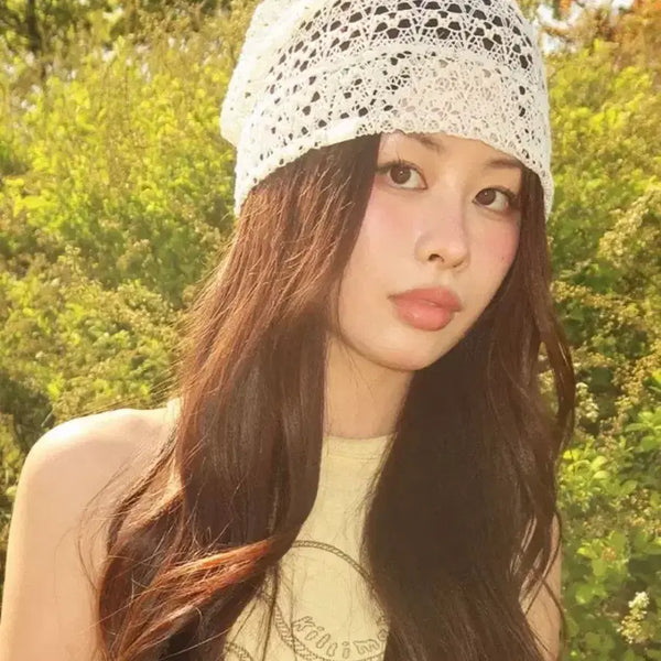 [BUNJANG] Killiman White Lace Beanie / 새상품) 킬리만 화이트 레이스 비니