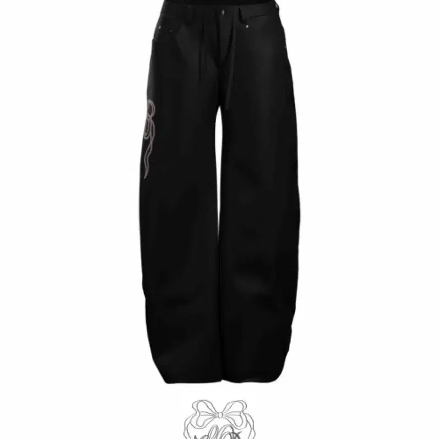 [BUNJANG] Cloud Emotion Letter Wide Cotton Pants / [단종상품] 클라우드이모션 와이드팬츠 letter wide cotton pt