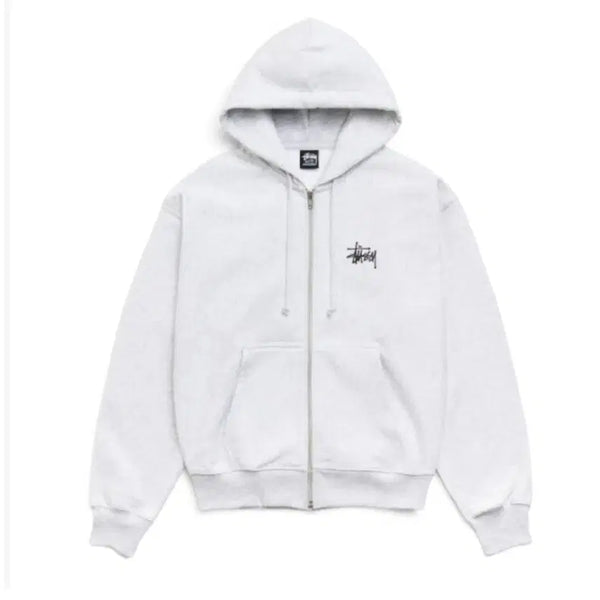 [BUNJANG] Stussy Basic Logo Zip-Up Hoodie / 새상품 ) 스투시 로고 후드 집업 백멜란지