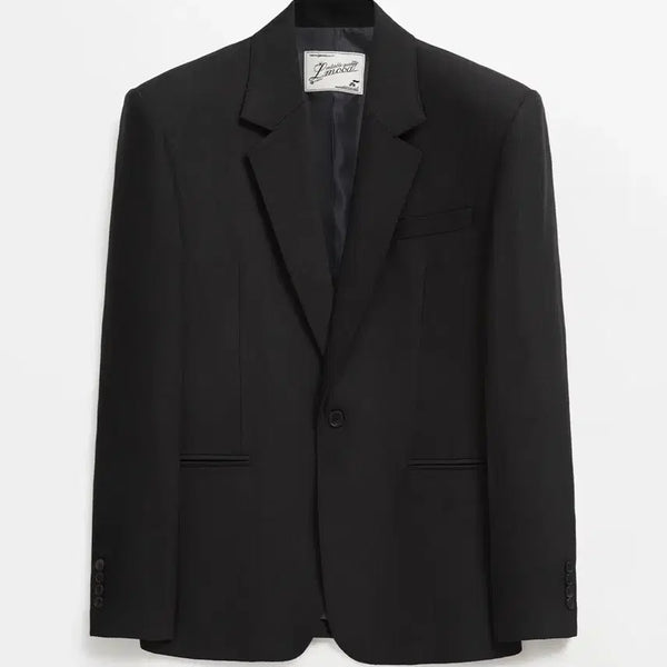 [BUNJANG] Elwood Kiara Wool Herringbone Single Blazer / 엘무드 키아라 울 헤링본 싱글 블레이저