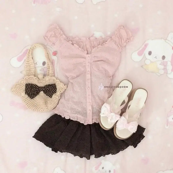 [BUNJANG] Snug Blooming Rose Pink Blouse / 스너그 블루밍 로즈 핑크 블라우스