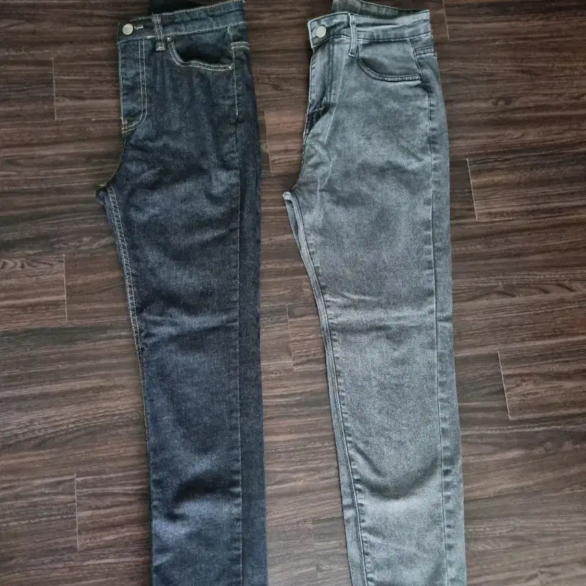 [BUNJANG] 2-Piece Denim Jeans Set (Black/Gray) / (초특가) 청바지 2종 세트(블랙/그레이)