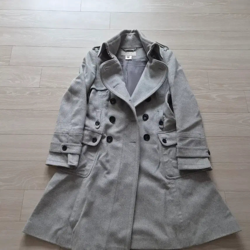 [BUNJANG] Women's Trench Coat Grey Small Size / 여성 트렌치코트 그레이 스몰 사이즈