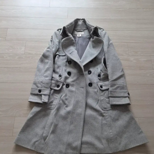[BUNJANG] Women's Trench Coat Grey Small Size / 여성 트렌치코트 그레이 스몰 사이즈