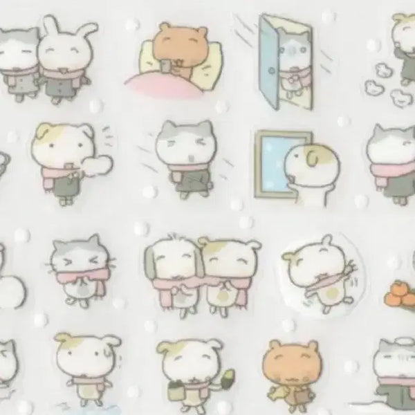 [BUNJANG] Winter Kiss-Cut Sticker Set / 우이님 겨울이 좋아 키스컷 소분 띵 다꾸 마테 서일페