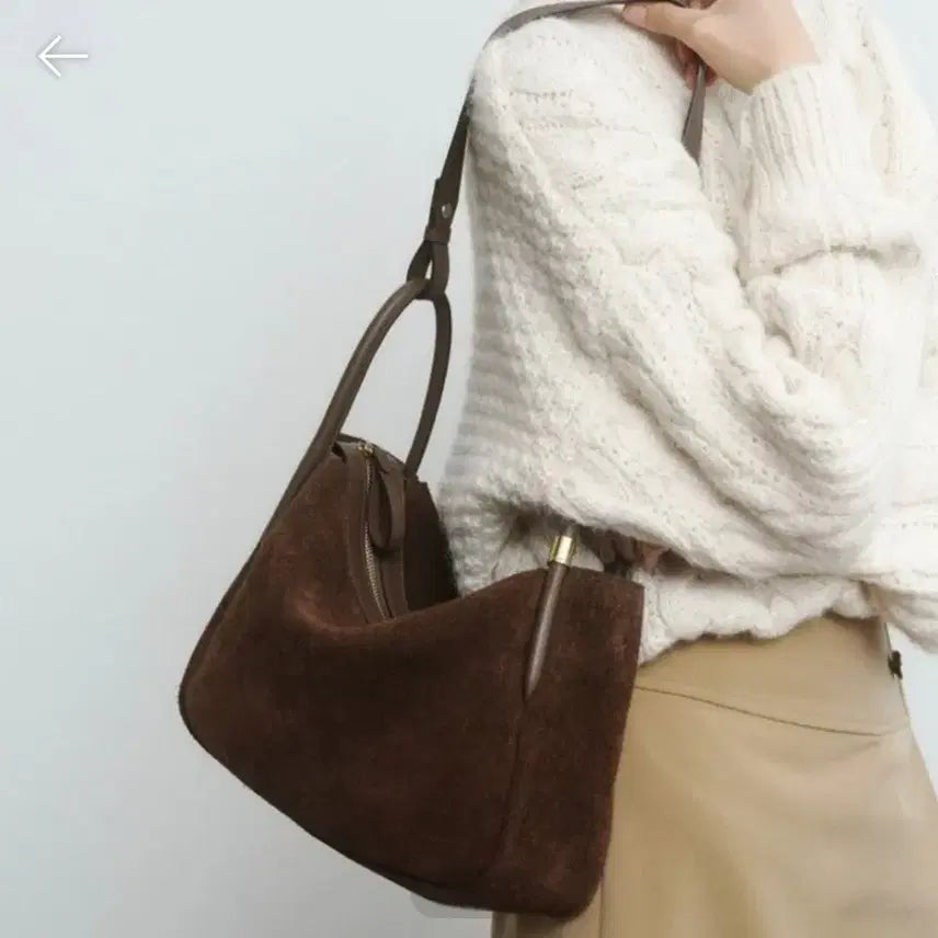 [BUNJANG] Hazzys Suede Shoulder Bag / 헤지스 가방   헤지스 스웨이드가방