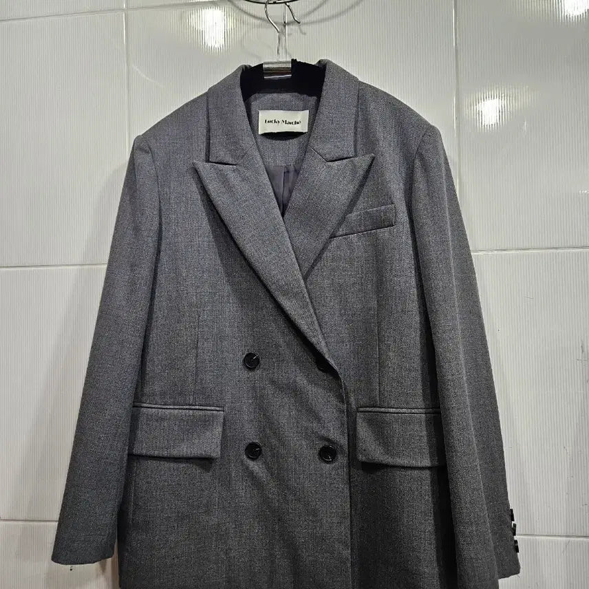 [BUNJANG] Lucky Marche Blazer (M Size, Gray) / 럭키마르셰블레이저(M)66~77새상품