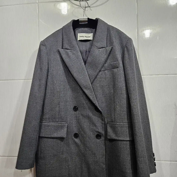 [BUNJANG] Lucky Marche Blazer (M Size, Gray) / 럭키마르셰블레이저(M)66~77새상품