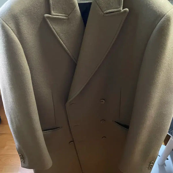 [BUNJANG] Pottery Melton Wool Double Breasted Camel Coat Size 2 / 포터리 멜톤울 더블 브레스티드 카멜 코트 2