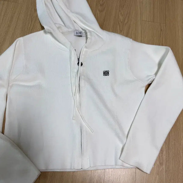 [BUNJANG] Loewe White Logo Hooded Zip-Up Jacket (New) / 로에베 후드집업(새상품/강추)