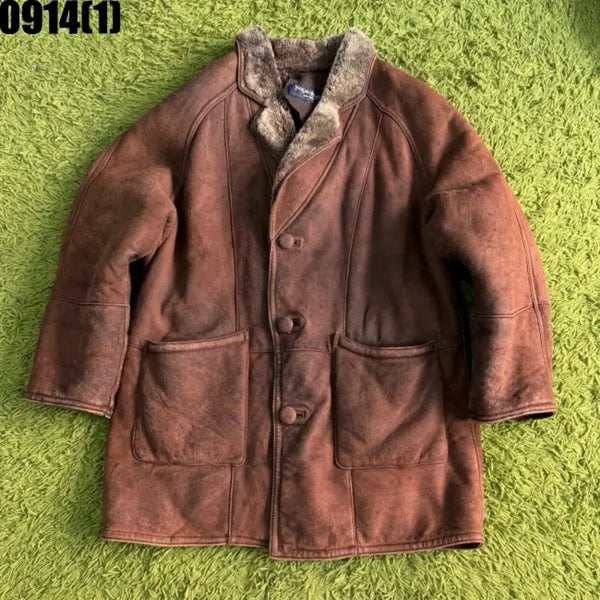 [BUNJANG] Yves Saint Laurent Shearling Fur Coat / 입생로랑 무스탕 퍼 코트 100-105