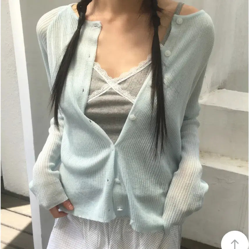 [BUNJANG] Sky Blue Cardigan / 소라색 가디건