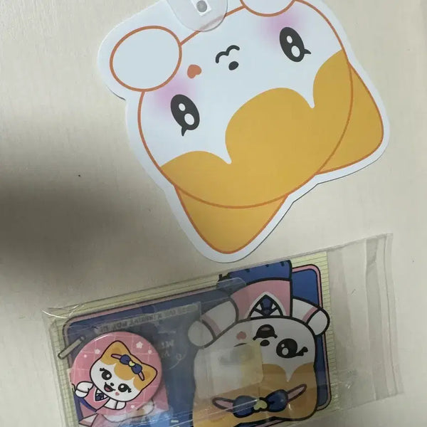 [BUNJANG] MINIVE School Cheese + Fan Goods Set / 미니브 스쿨 치즈 + 부채 5천원 특가!