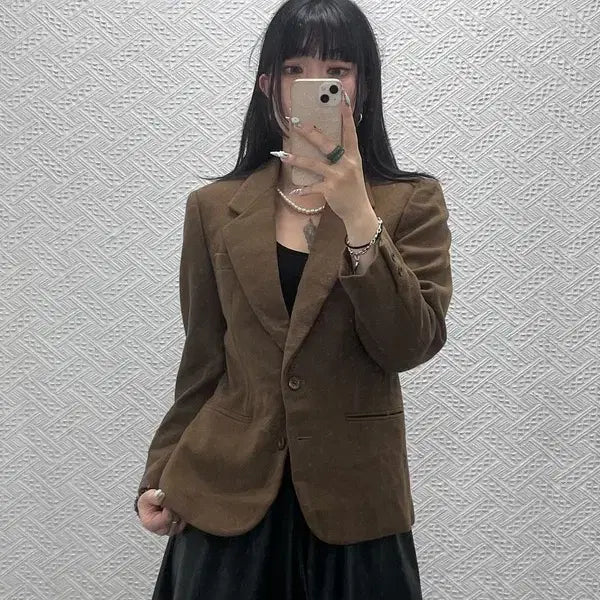 [BUNJANG] Burberry Vintage Wool Blazer Jacket Camel 90 / 버버리 빈티지 캐주얼 모던시크 카멜 울 블레이저 자켓 90 C14749