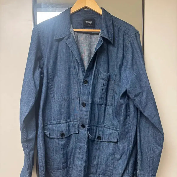 [BUNJANG] DRAIS Blue Patterned Shirt (New with Tags) / 드레이스 셔츠 급처