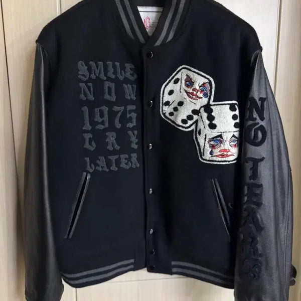 [BUNJANG] Blackout Varsity Jacket / (S)블랙아웃 바시티자켓 팝니다