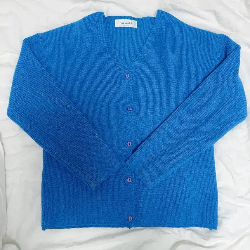 [BUNJANG] From Beginning Knit Cardigan Sky Blue / 프롬비기닝 니트가디건 스카이블루색