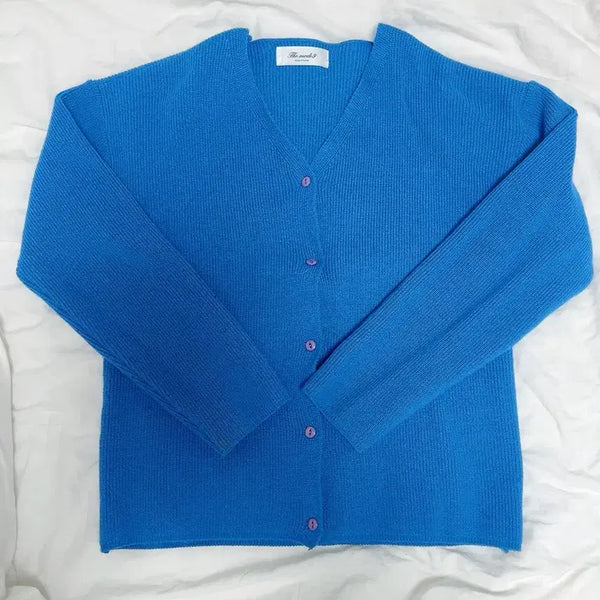 [BUNJANG] From Beginning Knit Cardigan Sky Blue / 프롬비기닝 니트가디건 스카이블루색