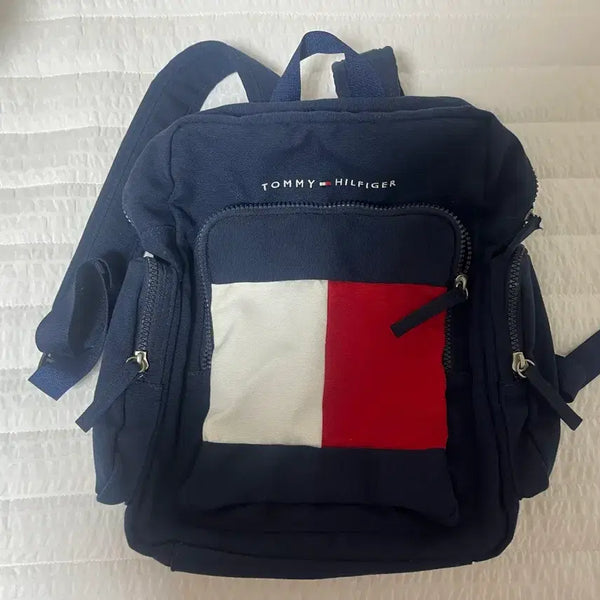 [BUNJANG] Tommy Hilfiger Vintage Blue Backpack / 타미힐피거 빈티지 블루 백팩