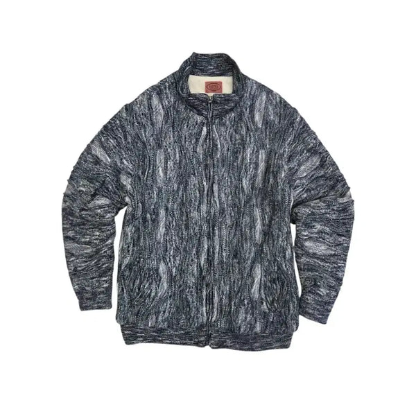 [BUNJANG] Knitpia Old School Sherpa Cable Sweater Jacket / KNITPIA 니트피아 올드스쿨 쉐르파 케이블 스웨터 자켓