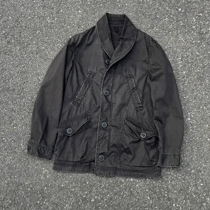 [BUNJANG] Garment Washed Military Work Jacket / 숄카라 가먼트 워싱 밀리터리 워크자켓