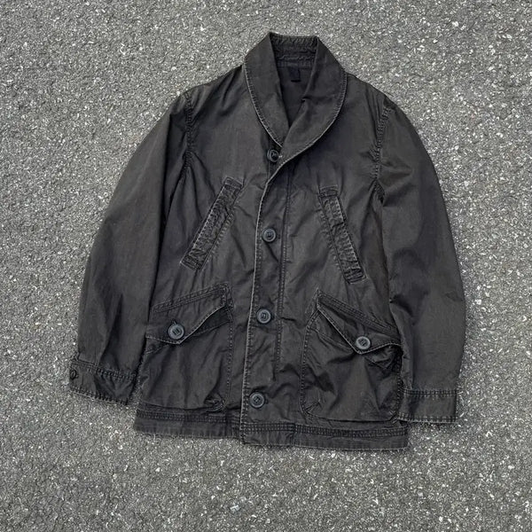 [BUNJANG] Garment Washed Military Work Jacket / 숄카라 가먼트 워싱 밀리터리 워크자켓