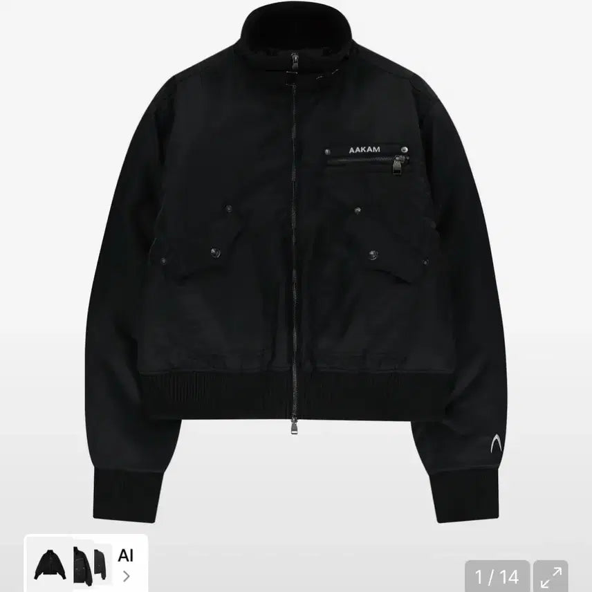 [BUNJANG] Arkham Highneck Bumper Jacket Black Size 1 / 아캄 하이넥 봄퍼 자켓 블랙 1 사이즈